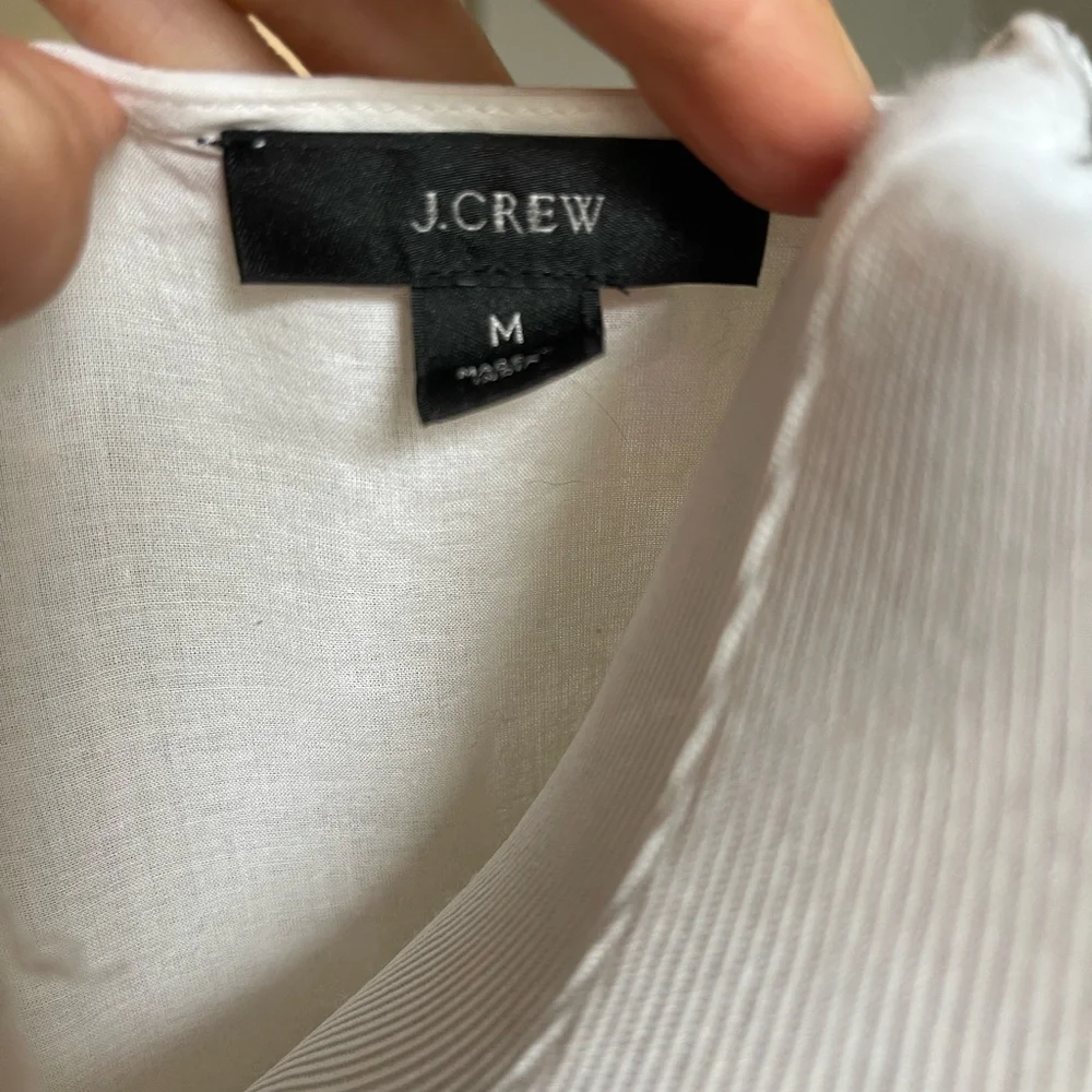J Crew Ruffle Sleeve Cotton Voile midi dress